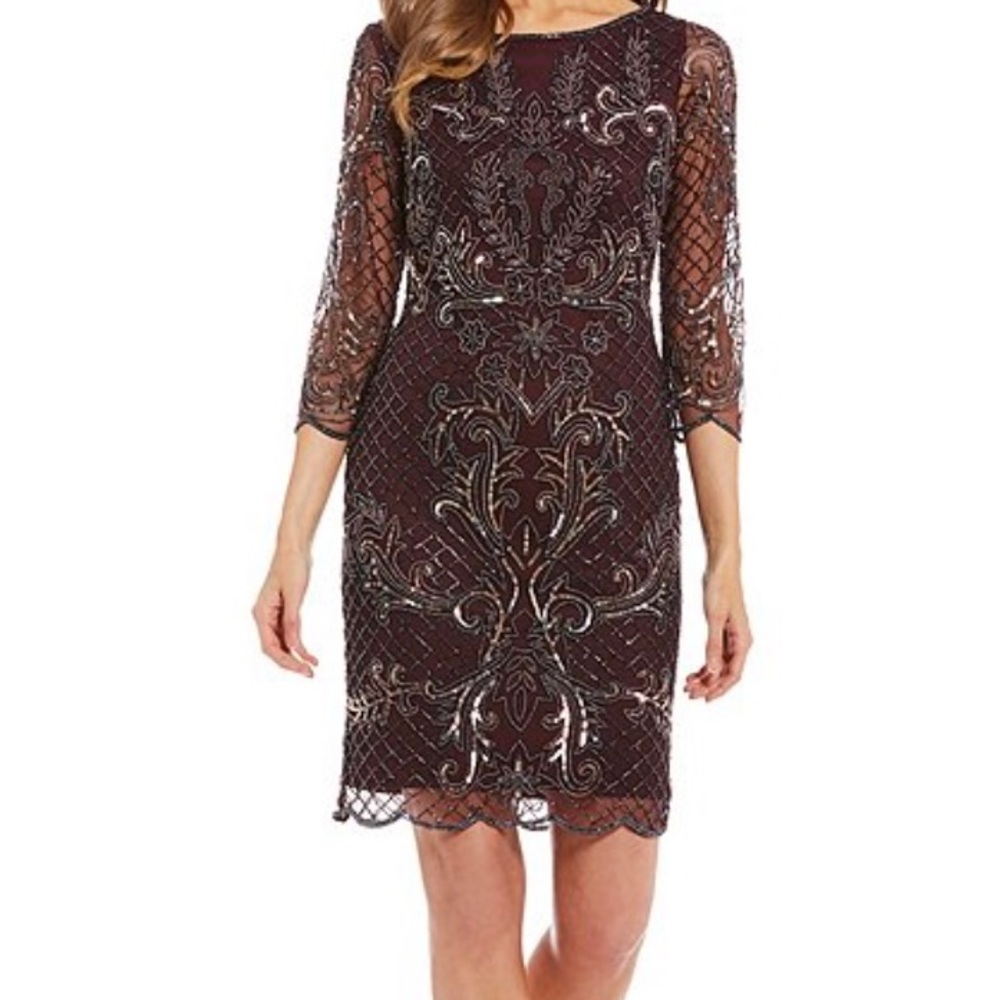 Pisarro Nights Beaded Baroque Inspired Dress